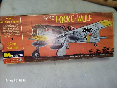 Monogram FW190 Focke Wulf Airplane Model New in Open Box #PA107-100