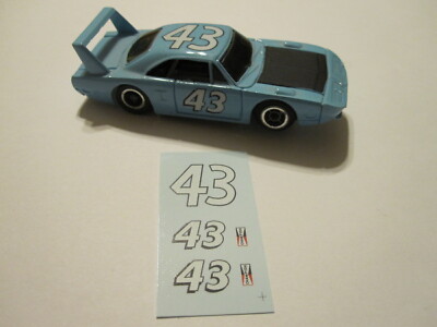 TYCO PRO #43 Light Blue Superbird DECAL set 1/64 scale AFX Aurora Auto World