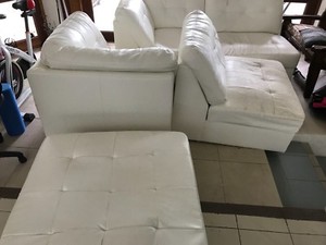 Man Cave White Pleather Couch Sofas Gumtree Australia Cairns