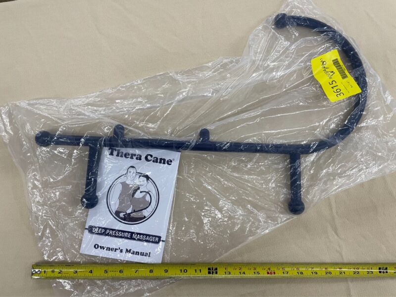 Thera Cane Deep Pressure Point Ball Massager Blue New Sealed