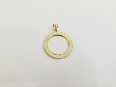 Pre-owned G&d Real 14k Gold Basel Charm ,beautiful Circular Yellow Gold Pendent,14kt