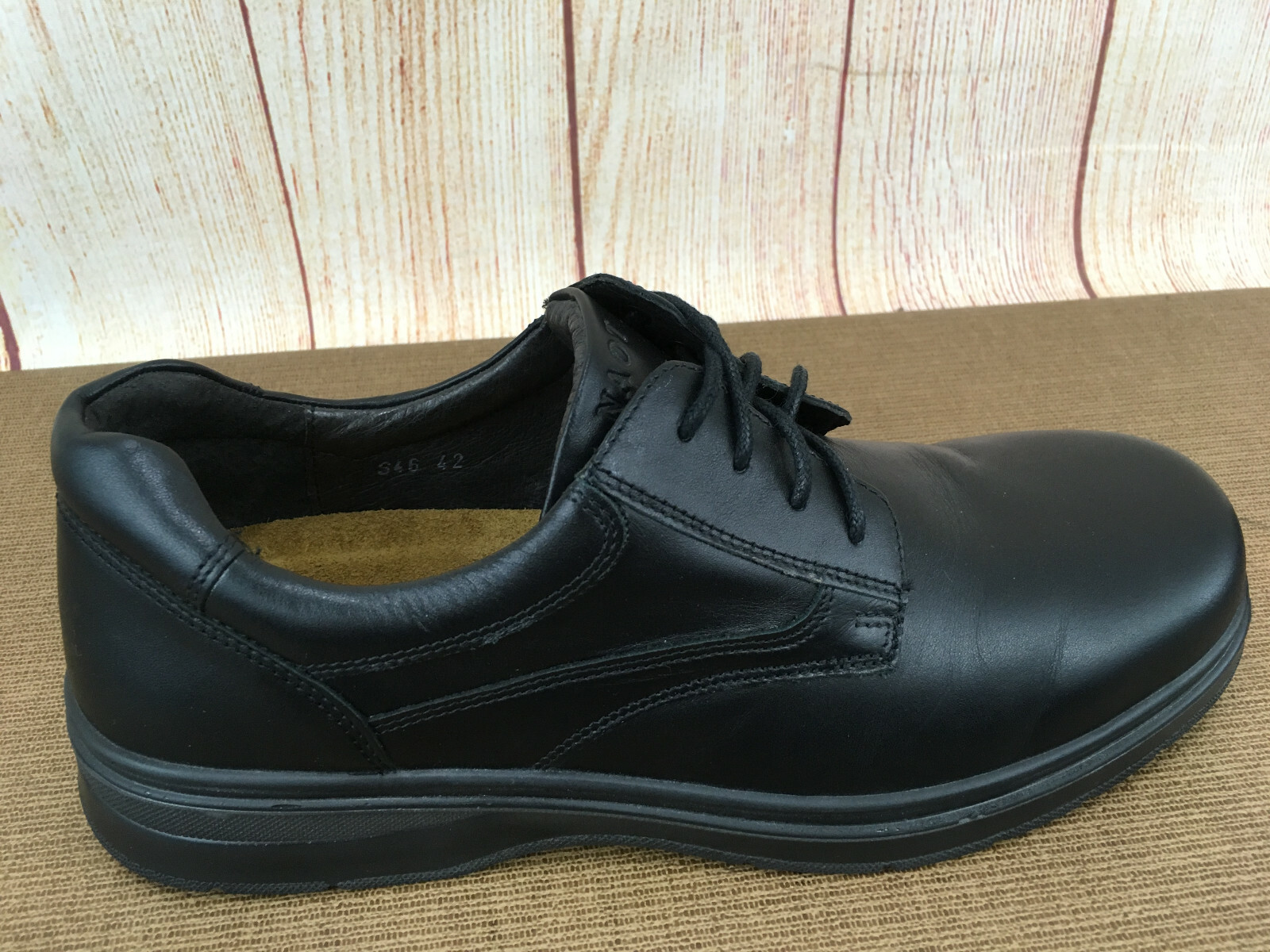 NAOT Oxford Lace Up Black Leather Dress Casual Shoe Size Mens 9 Womens 11 A73(5)