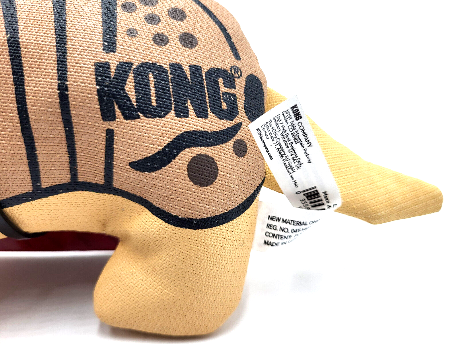 KONG Maxx Armadillo Small Squeaky Puncture Resistant Soft Durable Dog Fetch Toy