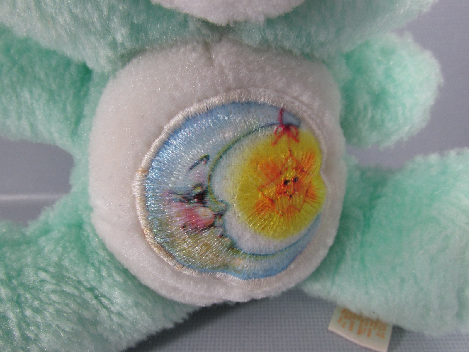 Vintage Care Bears Stuffed Plush Aqua Blue Bedtime Bear 1982 By Kenner - 7 Inch