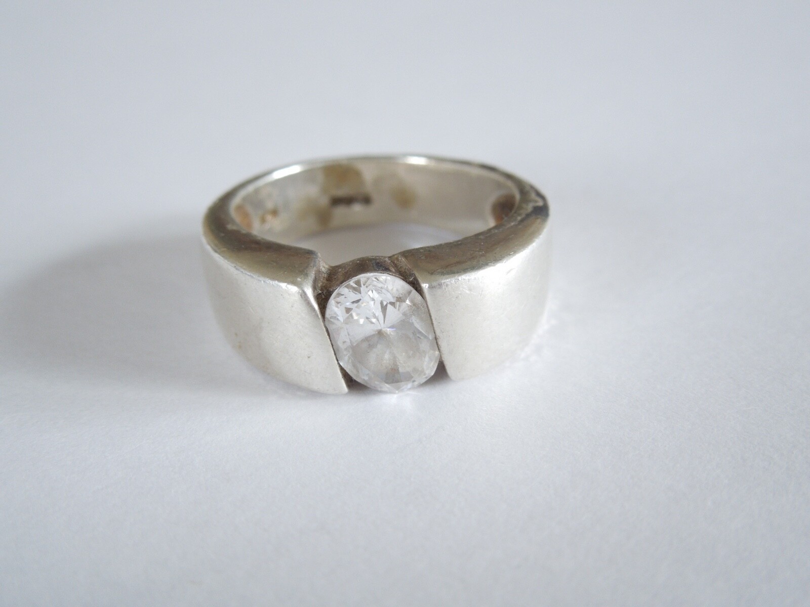 925 Silver Ring with DQCZ Zirconia 7.0 g/Gr.56 | eBay