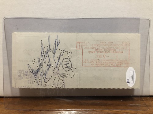 Jack Sharkey Autographed HOF Champ Boxer 1932 Signed $250.00 Check to Hotel JSA