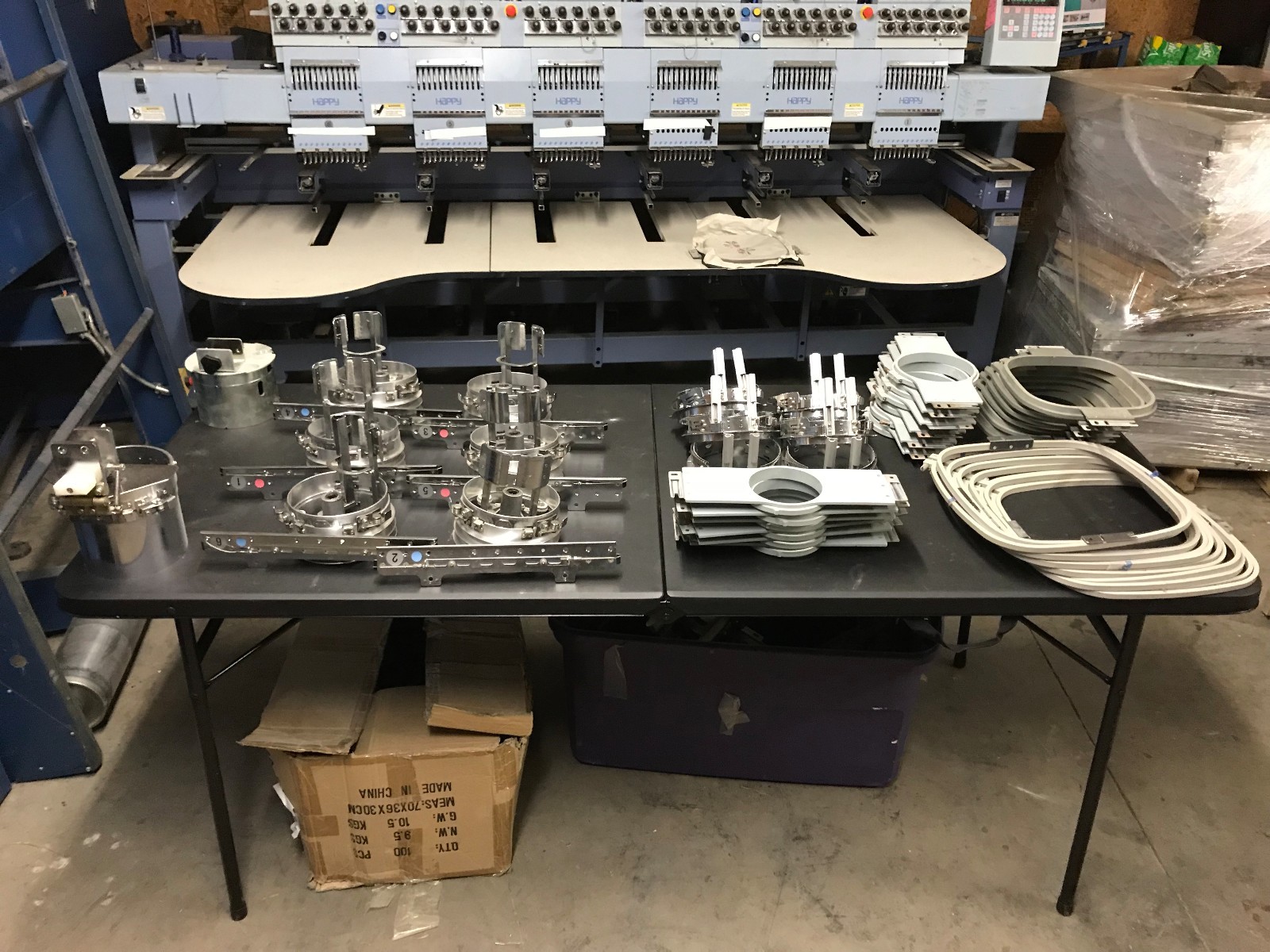 HAPPY 6 HEAD / 12 NEEDLE / 12 COLOR / EMBROIDERY MACHINE / USED