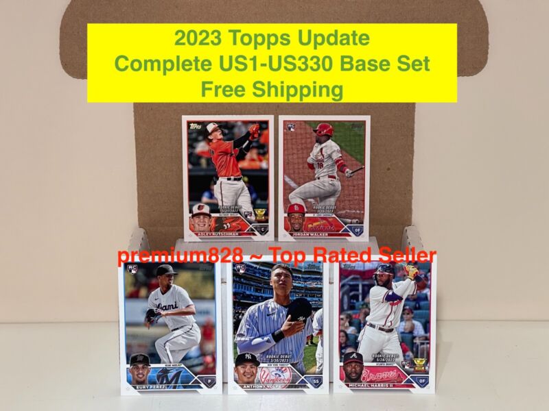 2023 Topps Update COMPLETE 330 BASE CARD SET Free Shipping US1-US330 Volpe Adley