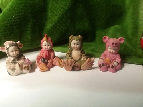Anne Geddes  Resin  Figurines 4 Different Babies