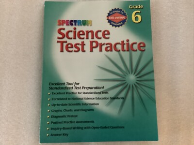 Spectrum Series, Science Test Practice, Answer Key, Grade 6, Frank Schaffer 2007