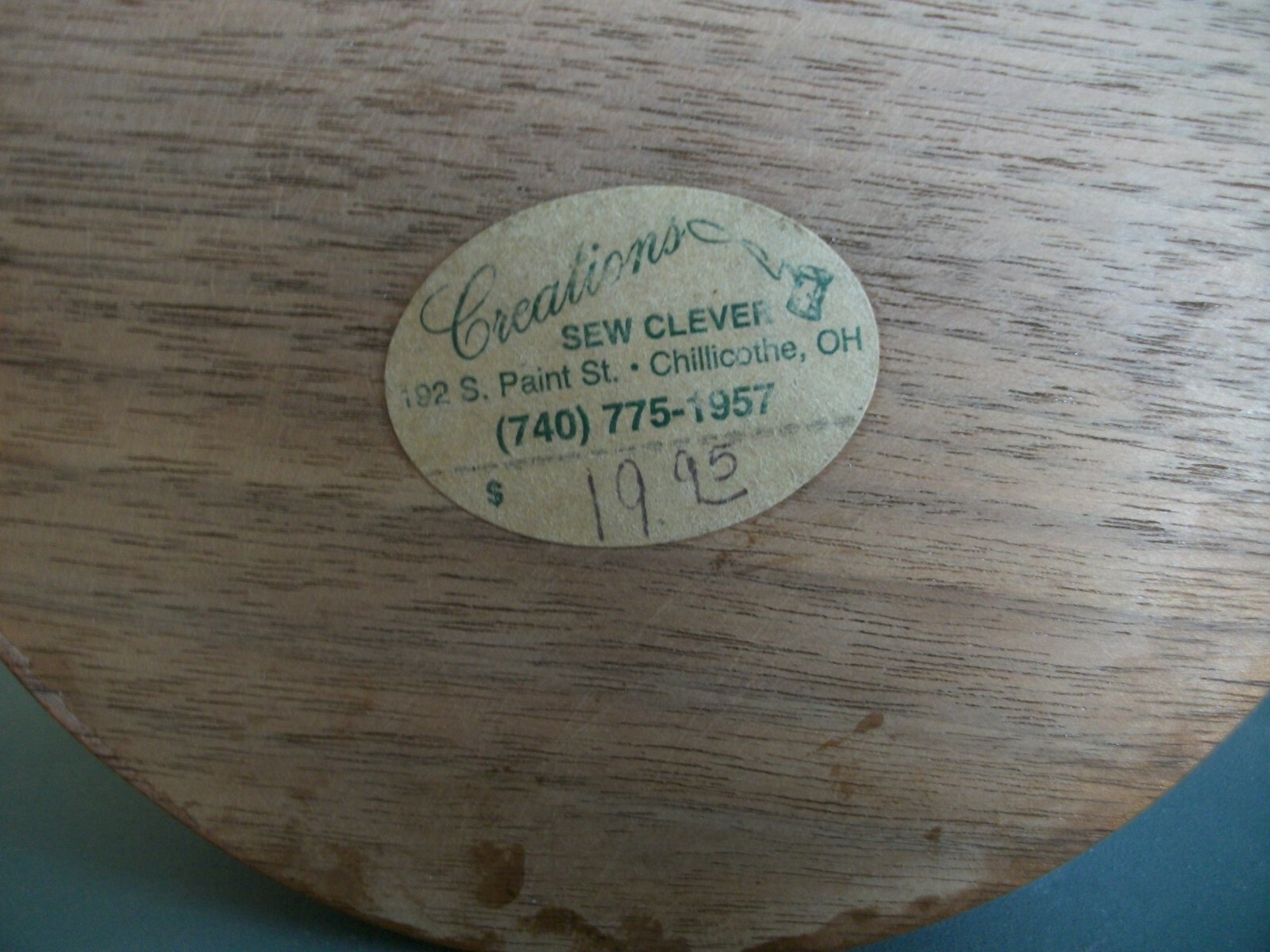 Large Wool Pin Cushion Hand Stitched on Wooded Base Fancy Stitches Hearts Nice!