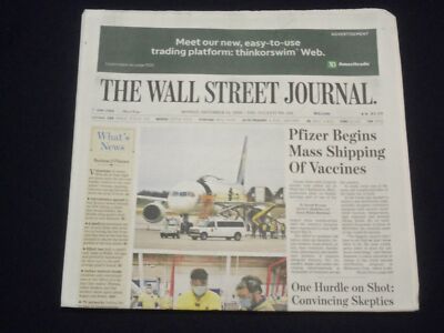 2020 DECEMBER 14 THE WALL STREET JOURNAL-PFIZER BEGINS MASS SHIPPING OF VACCINES