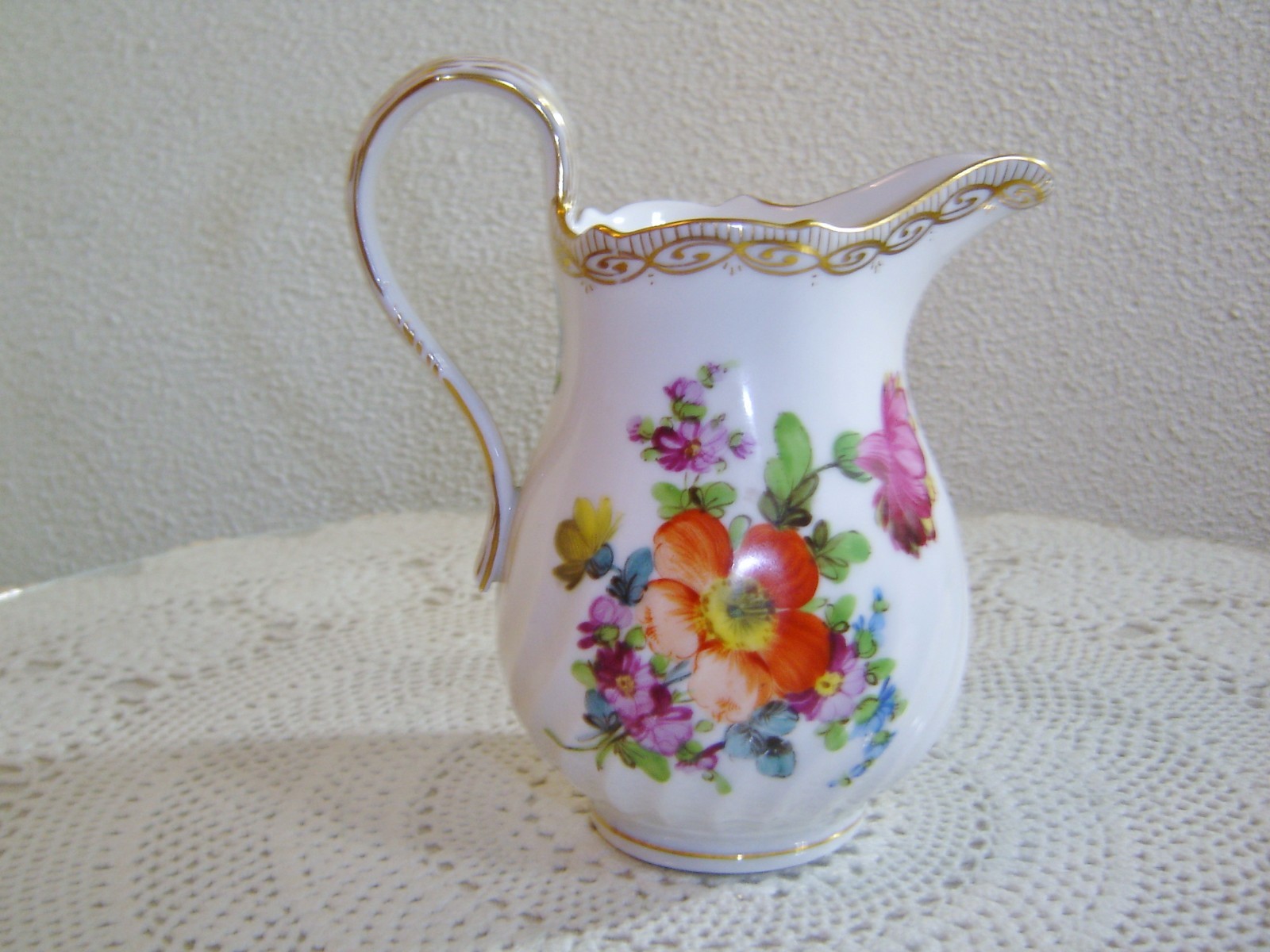 Vintage Dresden 5 inch Cream Pitcher