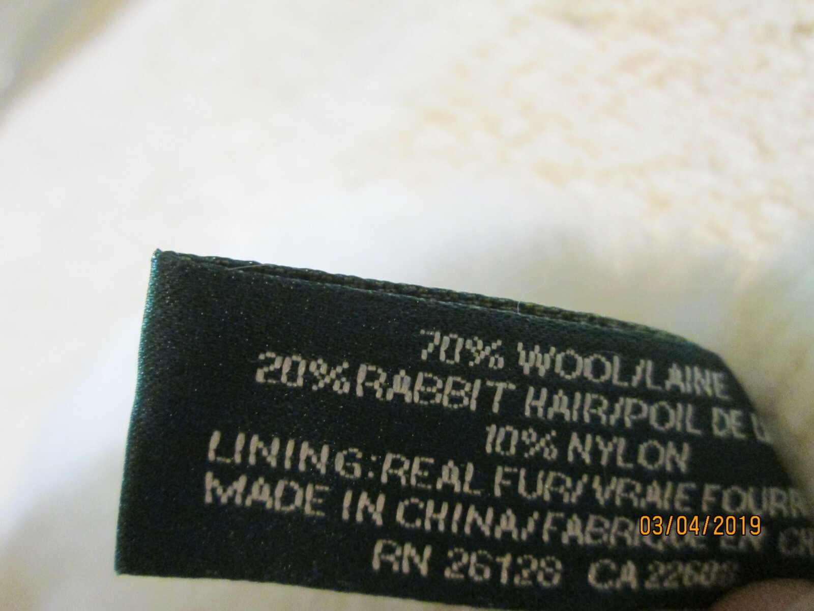 Ralph Lauren Shearling shearling knitted Earmuffs Ear Warmers wool/rabbit blend