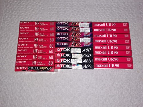 LOT OF 120 TDK, MAXELL, SCOTCH, SONY CASSETTE TAPE ( please reads below )