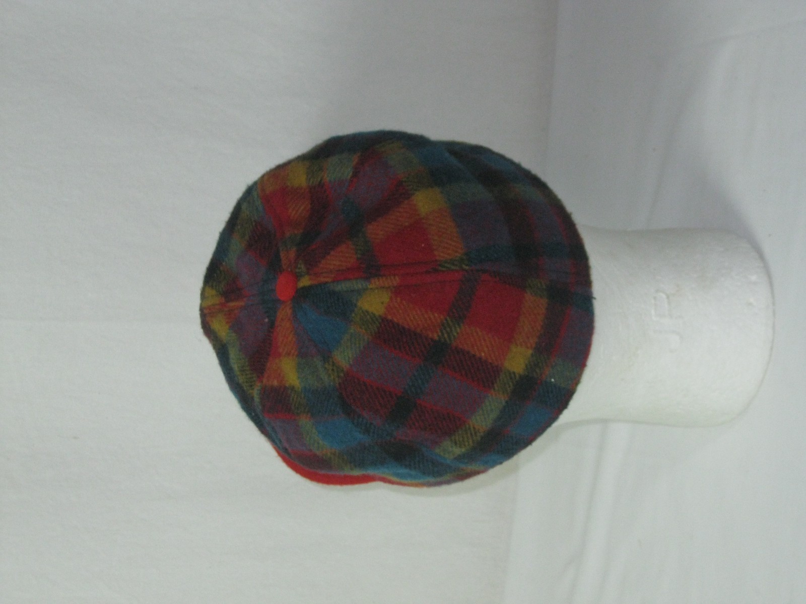 Vintage Multi color Plaid Wool Hunting Hat Cap Ear Flaps  USA Men M Thinsulate