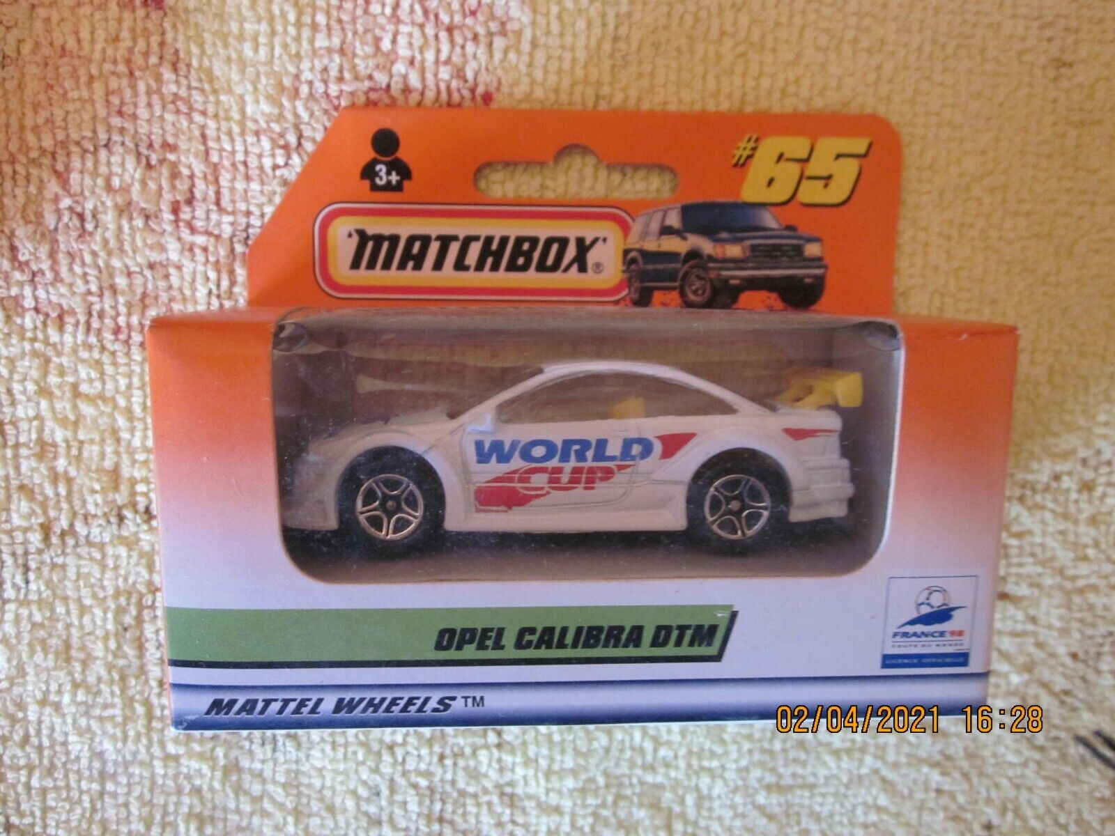 1997 Matchbox Superfast 65 Opel Calibra weiß DTM Rally Auto Neu IN OVP BOX