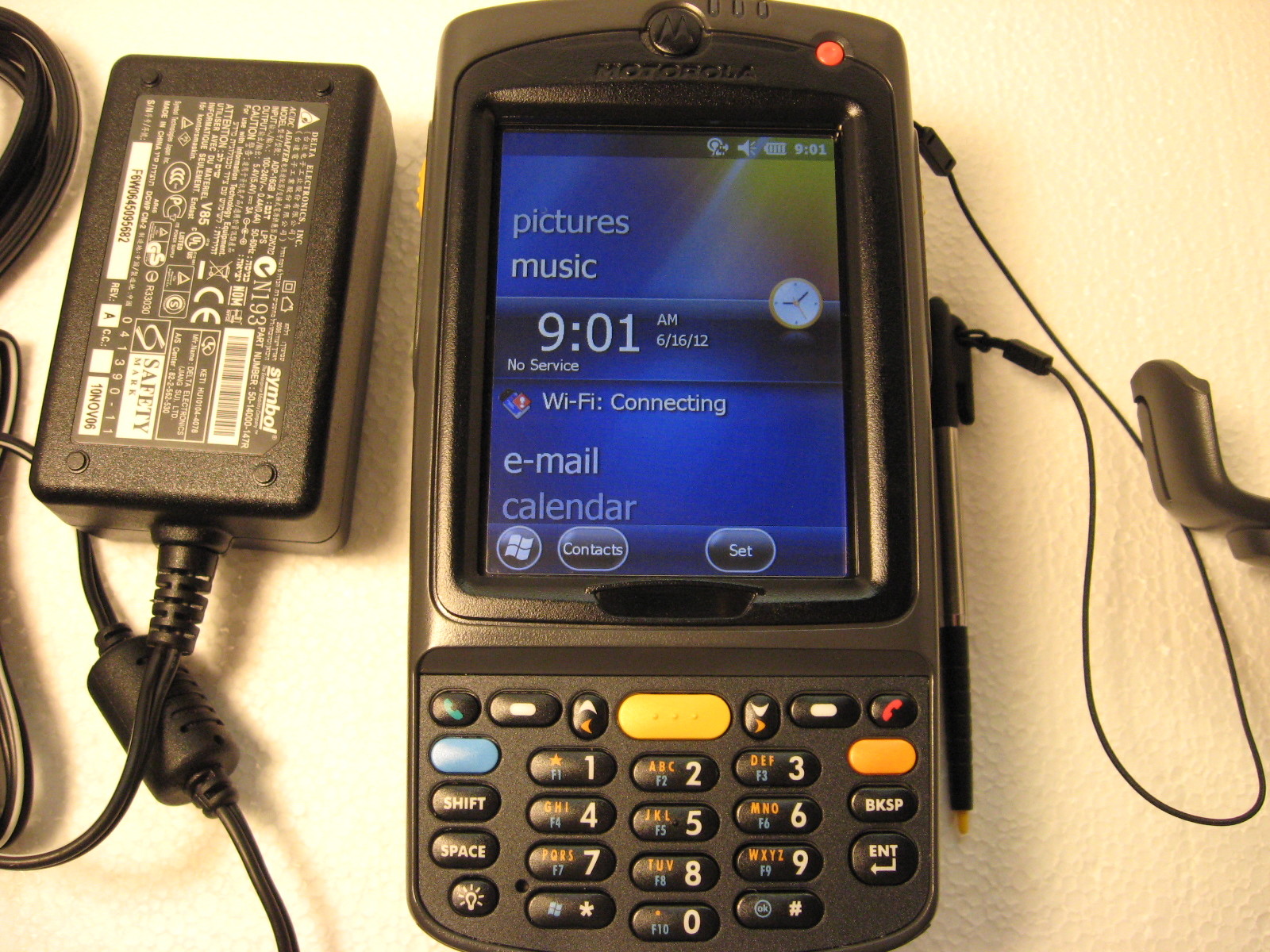 SYMBOL MOTOROLA MC75A0-PU0SWRQA9WR 1D LASER BARCODE SCANNER *WM 6.5* WI-FI MC75A