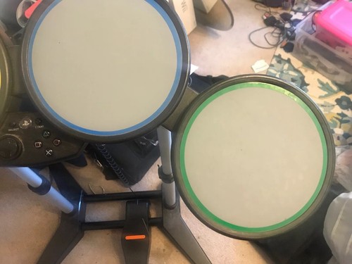 PlayStation 2 Wired Rock Band Drum Set, Foot Pedal, Also Rock Band 2 PS3 Game