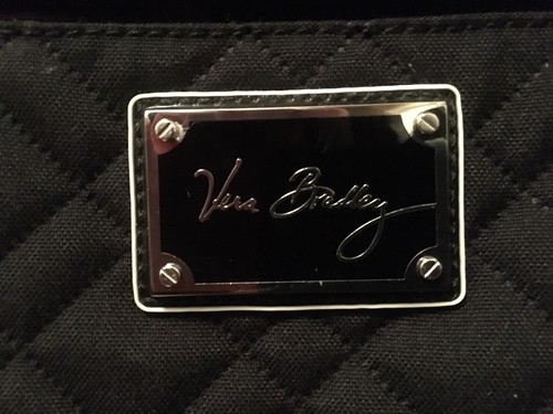 Vera Bradley Black Quilted Rolling Weekender Luggage