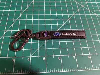 Leather Key Chain Fits Subaru Car Keychain Ring Accessories Keyring Black