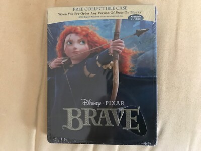 Brave Best Buy Exclusive blu-ray steelbook CASE ONLY OOP new sealed Disney Pixar