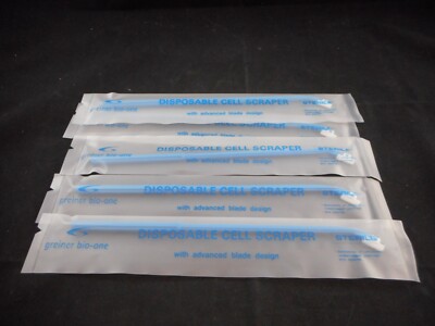 GREINER BIO-ONE Plastic Cell Scrapers 25cm Length 1.8cm Blade Individual 5/PACK