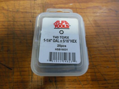 Alfa Tools HSB16031 T40 Torx 1-1/4'' X 5/16'' (Box Of 25pcs)