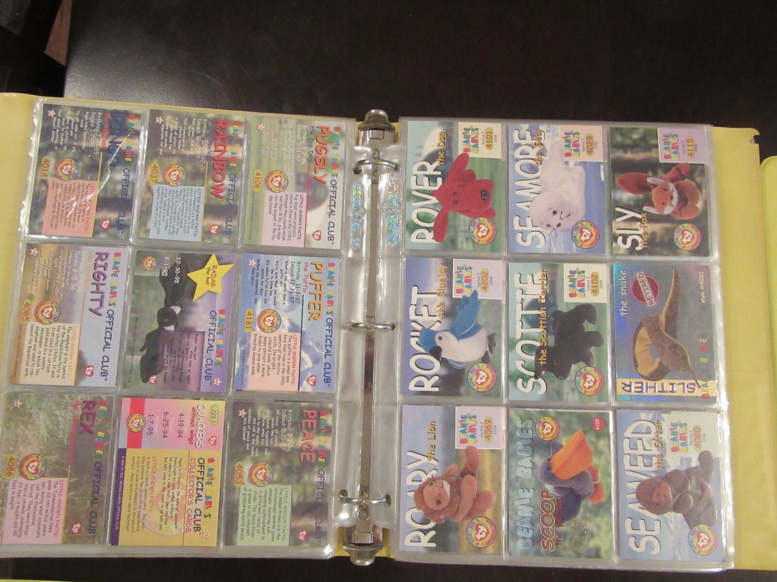 700+ TY BEANIE BABY TRADING CARDS IN 4 BINDERS~COLLECTOR'S SERIES~COLLECTIBLE~VG