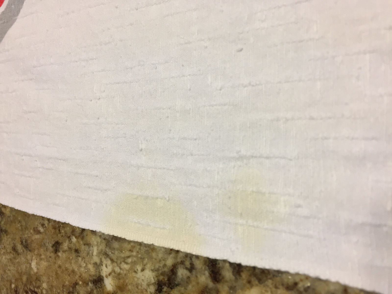 Christmas tablecloth MCM shiny brite ornaments gray red 56 x 52