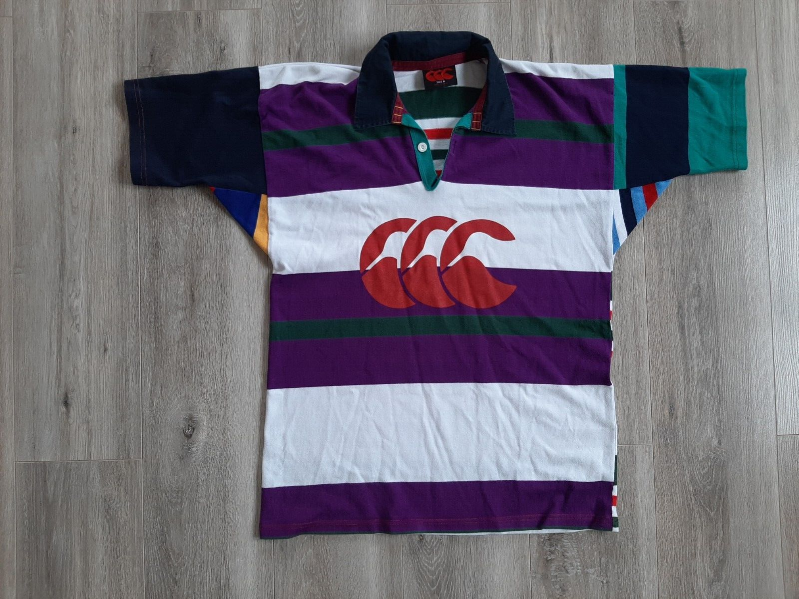 Canterbury Rugby Shirt Vintage Big Logo Training Jersey Size