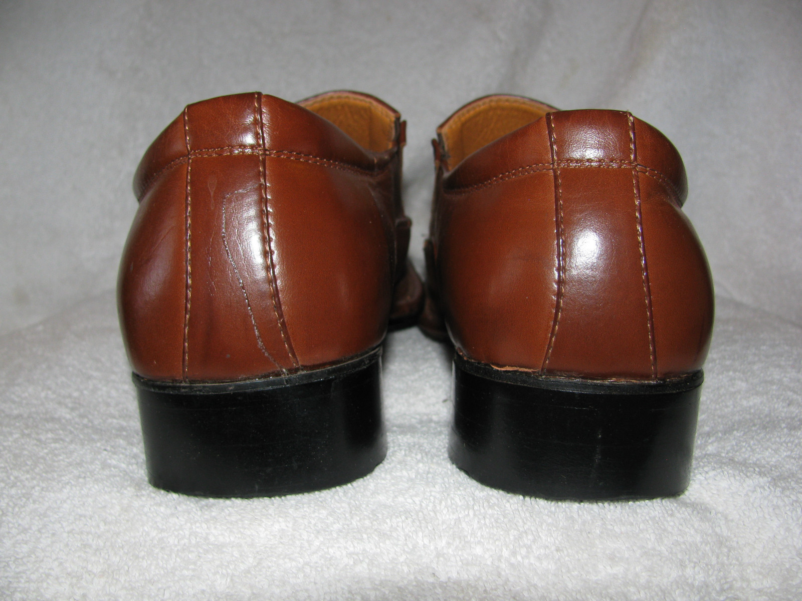 GBX Air Balance Brown Men's 9.5 Leather Slip On Dress Shoes Vintage?  NICE!!!