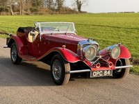 Jaguar SS100 evocation, 1950 AC based, Ford 2.0L manual.