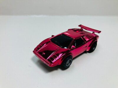 TYCO NOS 1993 Lamborghini Countach RARE '' DARK CHROME PINK '' runs on AFX AURORA