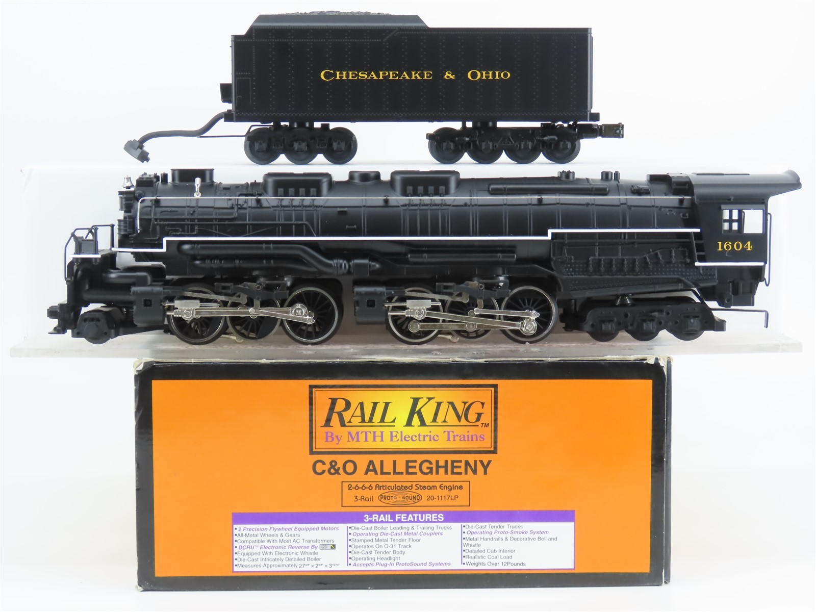 O Gauge 3-Rail MTH RailKing 20-1117LP C&O 2-6-6-6 Allegheny