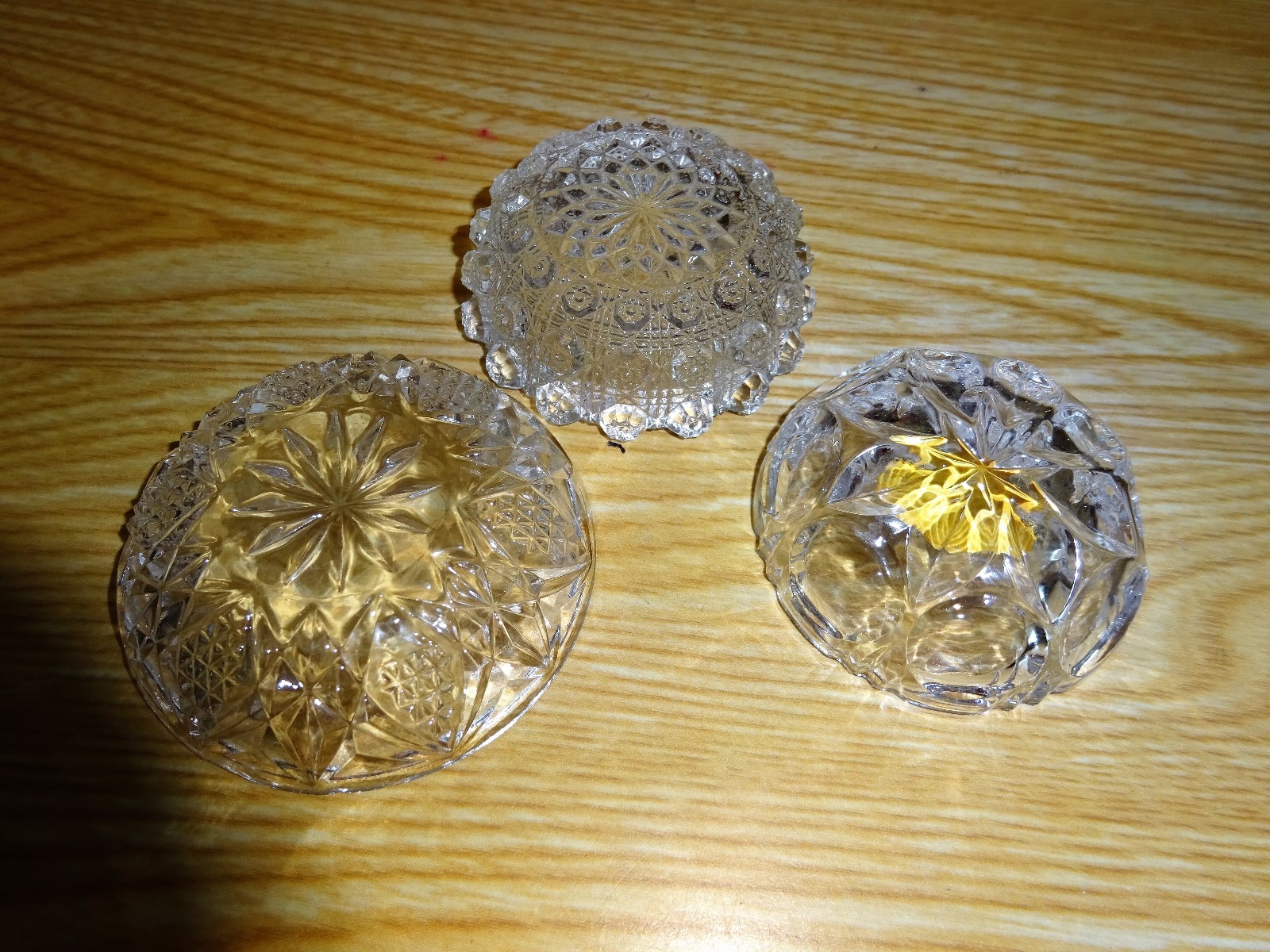 Lot of 3 vintage salt cellars, bowls,  1