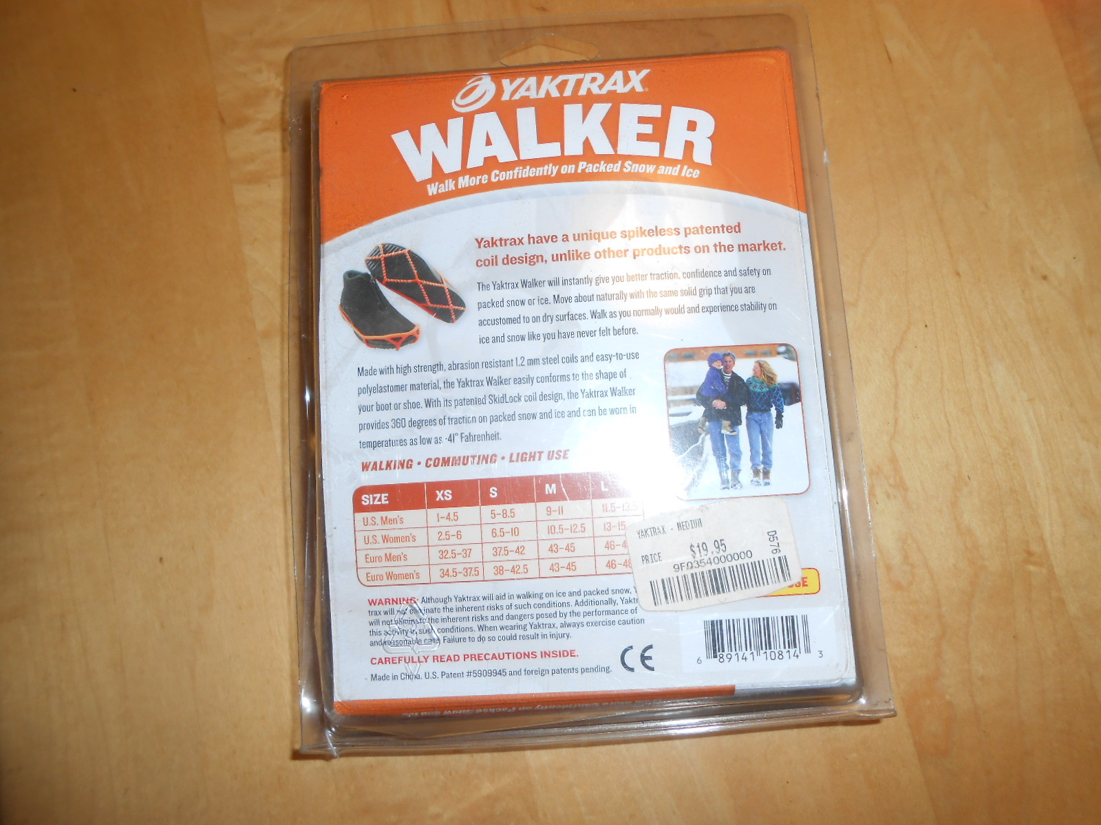 NEW USED ICE CREEPERS WALKER YAKTRAX SIZE M ICE FISHING SNOW  SPIKES HICKING