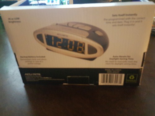 AcuRite 13027A Intelli-Time Digital Alarm Clock #H3M