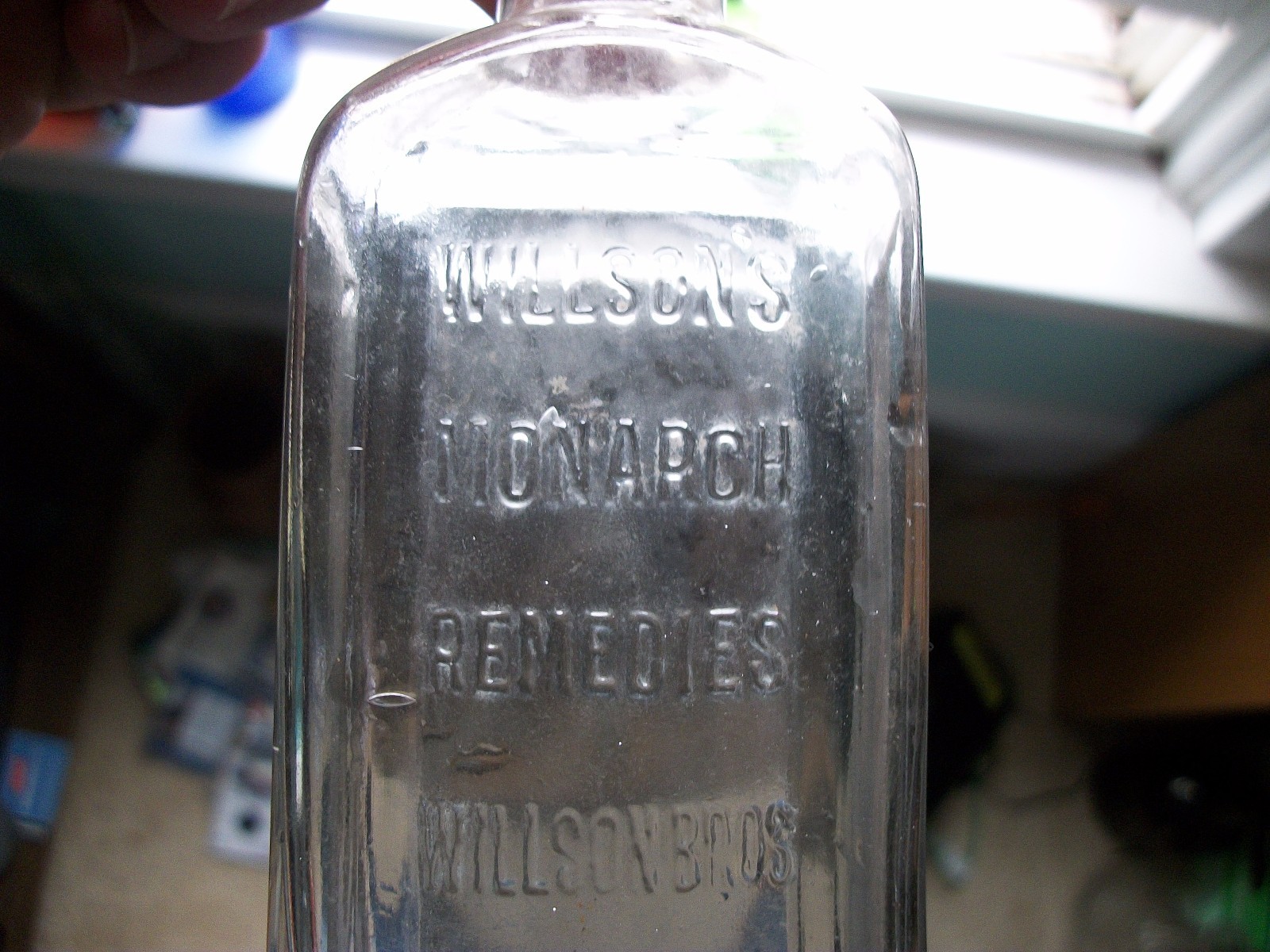 WILLSON'S MONARCH REMEDIES EDGERTON WISCONSIN 1890S CLEAR MEDICINE