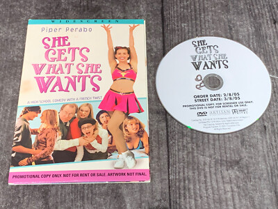 She Gets What She Wants DVD Promotional Copy Cardboard Sleeve