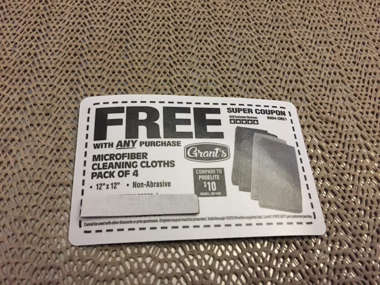 20% off Harbor Freight Supper coupon + Fr$$ Cleaning Cloth with Purchase