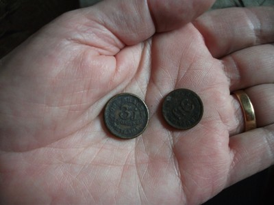2 Scruples Weight Measure Tokens 1 Drachm Apothecary