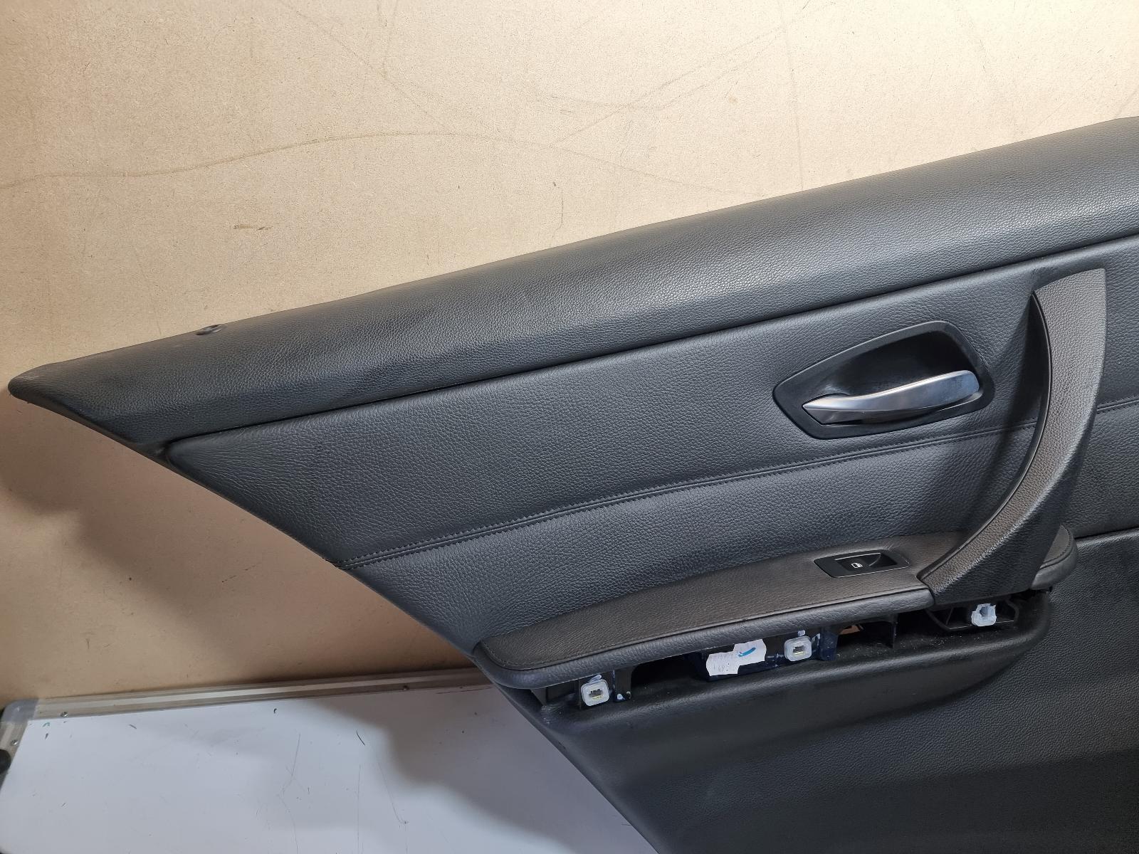 2006 Bmw 3 Series E90 LR DOOR TRIM SEDAN LEATHER BLACK 03/05-01/12  51427217579 image 6