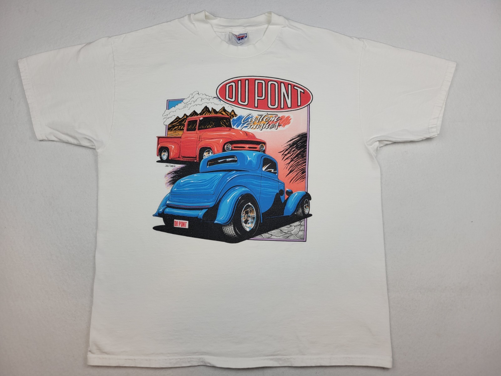 Vintage DuPont Custom Finishes Hot Rod Ford Coupe F-100 Jack Francis Shirt Sz XL