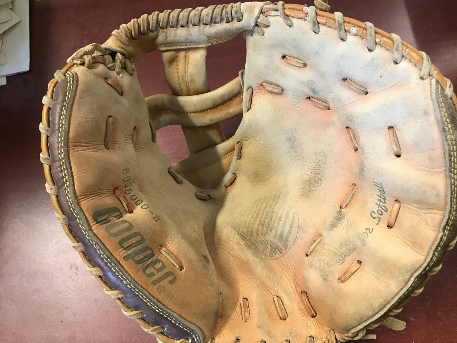 !!!VINTAGE  MITT COOPER 80-5000-8 LEATHER  !!!! WOW !!!