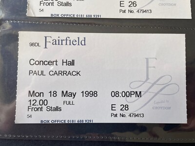 Paul Carrack Ticket 1998