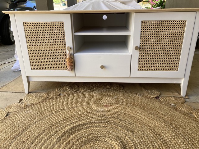 Rattan & Oak Cabinet | Buffets & Side Tables | Gumtree Australia