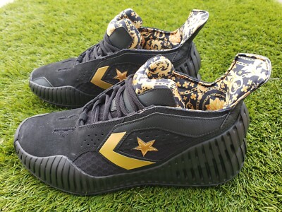 Converse All Star BB Prototype CX Mid Black Gold Baroque Men's Size 9.5
