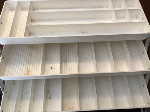 Vintage UMCO Tackle Box # 1293 Tan & Brown Fishing Gear 3 Tier Storage