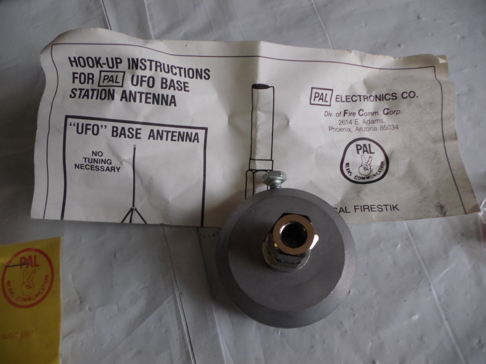 PAL ELECTRONICS CO  UFO  BASE STATION ANTENNA HUB